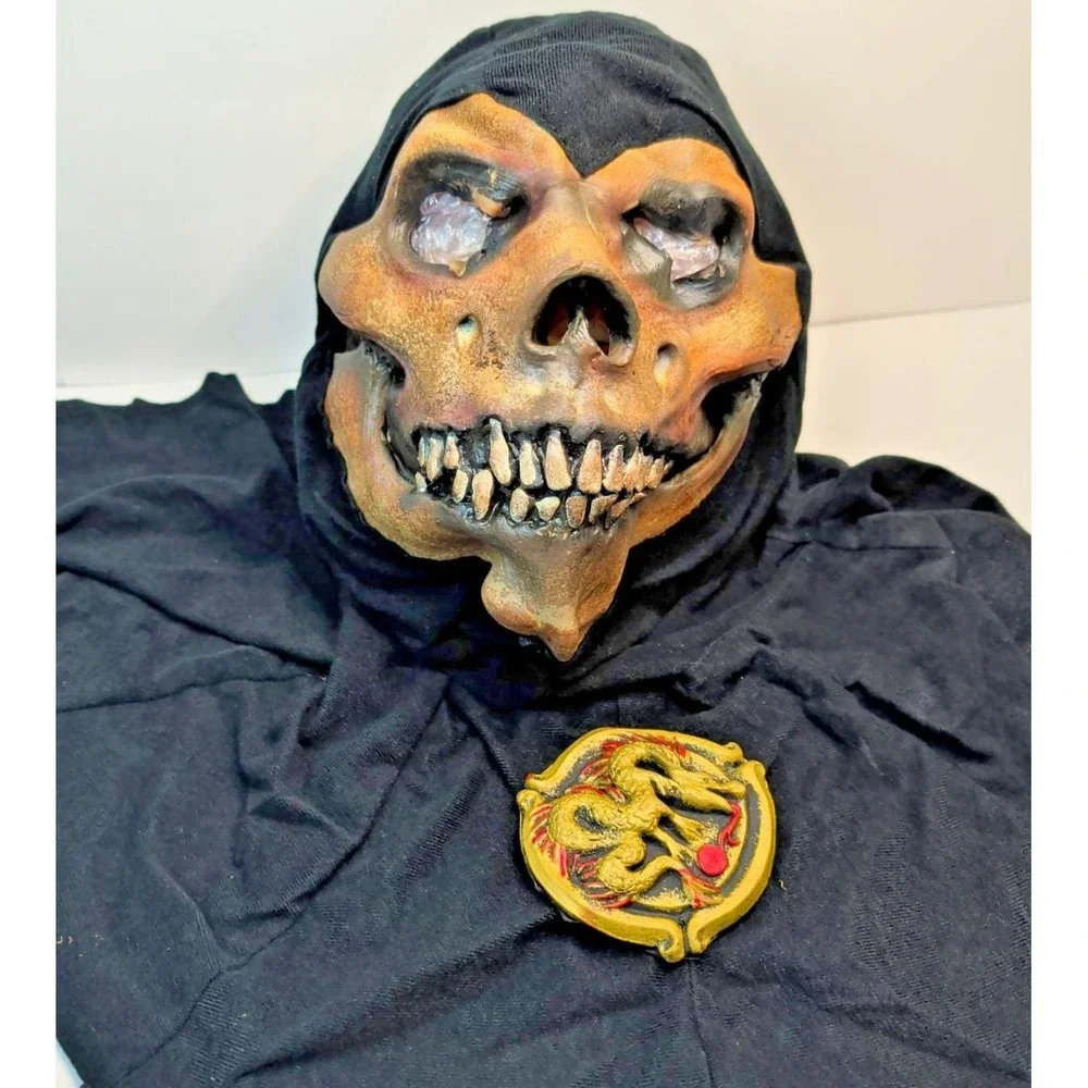 Demon Prince Undead Brown Skull Horror Hooded Mask 2004 Mario Chiodo Vintage